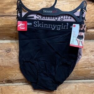 Skinnygirl Black and Gray High-Waist Shapewear Small